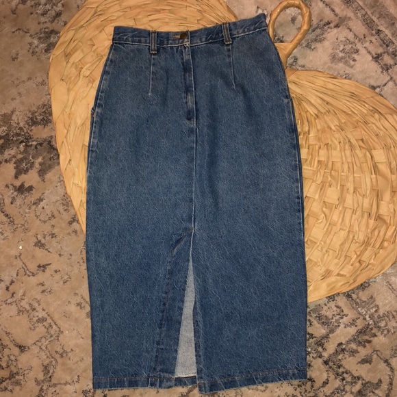 Vintage jean skirt - Picture 4 of 5
